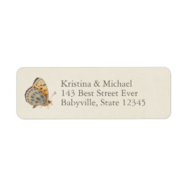 Vintage Butterfly Baby Shower  ラベル