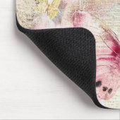 Vintage Butterfly Floral Mouse Pad マウスパッド (コーナー)