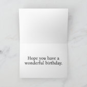 Vintage Butterfly Illustration Happy Birthday カード (内部)