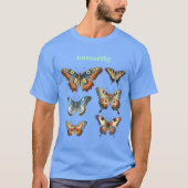 Vintage Butterfly Illustrations funny Tシャツ (正面)