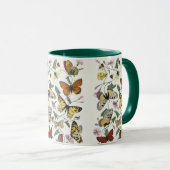 Vintage Butterfly & Moth Giant Coffee Mug マグカップ (正面右)