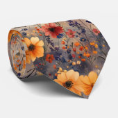 Vintage Butterfly Wildflower (10) ネクタイ (ロール)