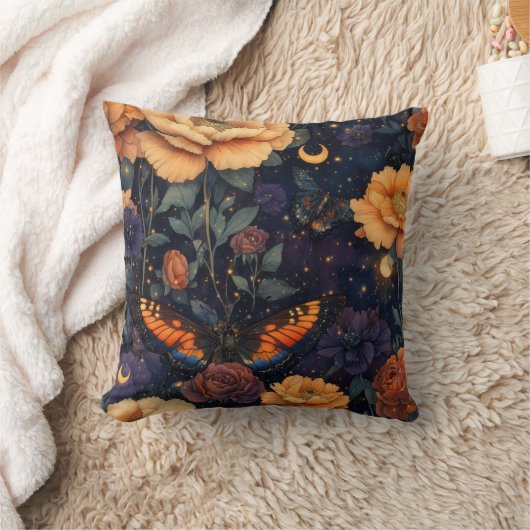 Vintage Butterfly Wildflower (2) クッション (ブランケット)