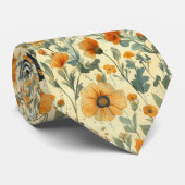 Vintage Butterfly Wildflower (4) ネクタイ (ロール)