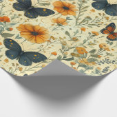 Vintage Butterfly Wildflower (7) ラッピングペーパー (角)