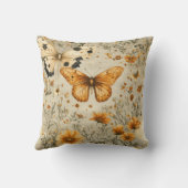 Vintage Butterfly Wildflower (9) クッション (裏面)