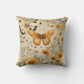 Vintage Butterfly Wildflower (9) クッション (正面)