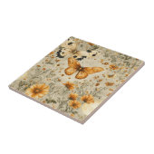 Vintage Butterfly Wildflower (9) タイル (側面)