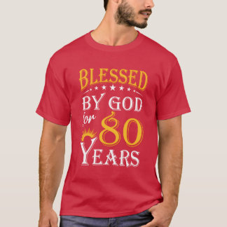 Vintage by God for 80 years Happy 80th Birthday80 Tシャツ