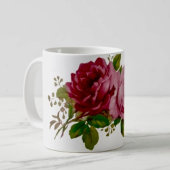 Vintage Cabbage Rose Elegance  コーヒーマグカップ