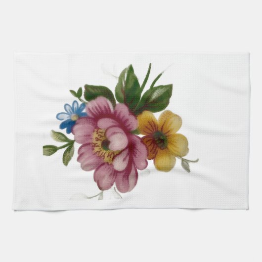 Vintage Cabbage Rose Elegance  Kitchen Towels キッチンタオル (横)