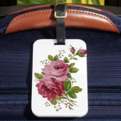 Vintage Cabbage Rose Elegance Luggage Tag ラゲッジタグ