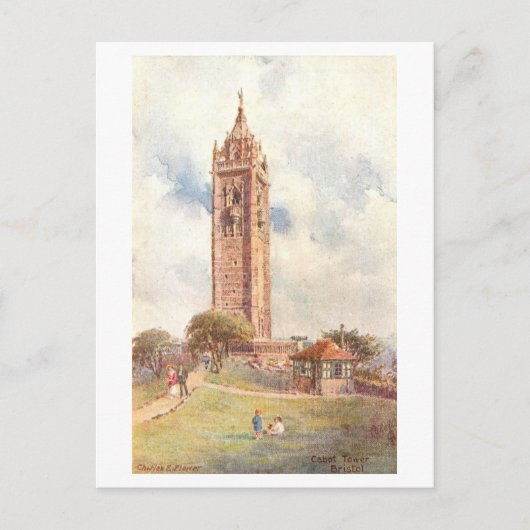 Vintage Cabot Tower, Bristol ポストカード (正面)