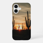 Vintage Cactus at Sunset iPhone 16ケース (裏面)