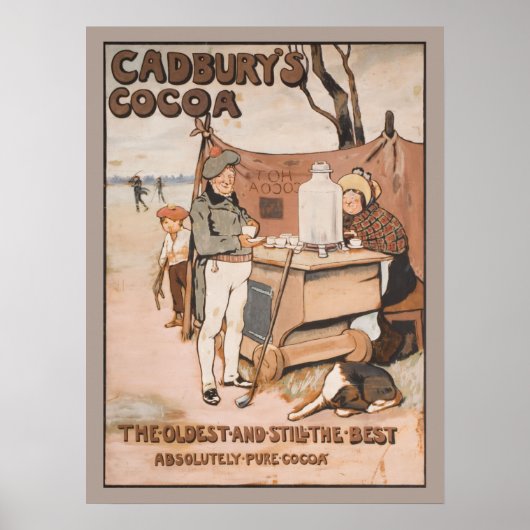 Vintage Cadbury's Cocoa Advertisement ポスター (正面)