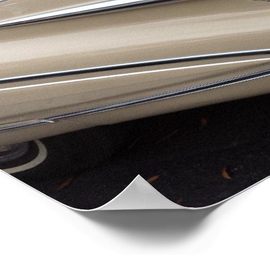Vintage Cadillac Fleetwood Fins ポスター (角)
