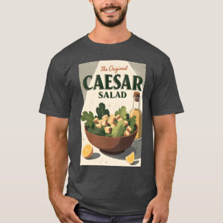 Vintage Caesar Salad Poster Retro Kitchen Art gift Tシャツ