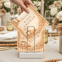 Vintage Café Baby Shower スタンダードカクテルナプキン