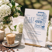 Vintage Café Bébé French Baby Shower 招待状