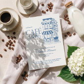Vintage Café Bébé French Baby Shower 招待状