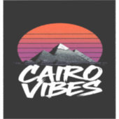 Vintage Cairo Vibes | エジプトのストリートスタイル&旅 シール (正面)