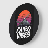 Vintage Cairo Vibes | エジプトのストリートスタイル＆旅 ラージ壁時計 (傾斜)