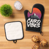 Vintage Cairo Vibes | エジプトのストリートスタイル＆旅 鍋つかみ&鍋敷きセット (トップダウン)