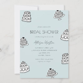 Vintage Cake Bridal Shower Invitation 招待状