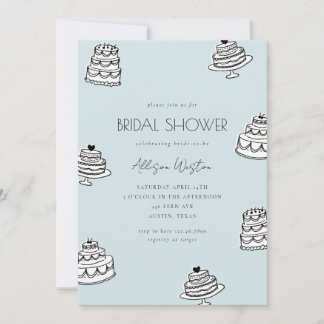 Vintage Cake Bridal Shower Invitation 招待状