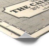 Vintage California 1845 Map Poster ポスター (角)