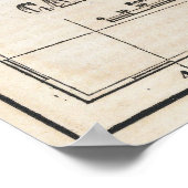 Vintage California Map 1856 ポスター (角)