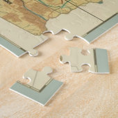 Vintage California National Parks Map Art ジグソーパズル (側面)