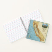 Vintage California National Parks Map Art ノートブック (内部)