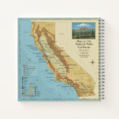 Vintage California National Parks Map Art ノートブック (裏面)