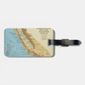 Vintage California National Parks Map Art ラゲッジタグ (裏面横)