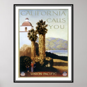 Vintage California, USA - ポスター