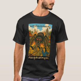 Vintage Cambodia Spider Retro Monster Art Tシャツ