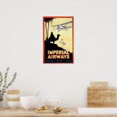 Vintage Camel and Airplane Egypt Travel ポスター (キッチン)