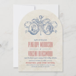 Vintage Cameo Love Wedding Invitation 招待状