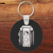 Vintage Camera Black Without wording キーホルダー (正面)
