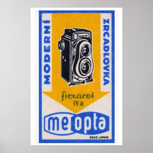 Vintage Camera - Matchbox Print - Czech Wall Art ポスター (正面)
