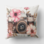 Vintage Camera Mug - Photography Lover Retro Gift クッション (裏面)