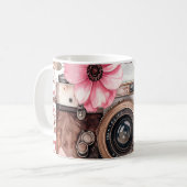 Vintage Camera Mug - Photography Lover Retro Gift コーヒーマグカップ (正面左)