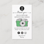 Vintage Camera Thank You Card – Custom Logo 名刺 (正面)