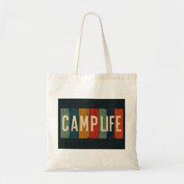 Vintage Camp Life Typography トートバッグ