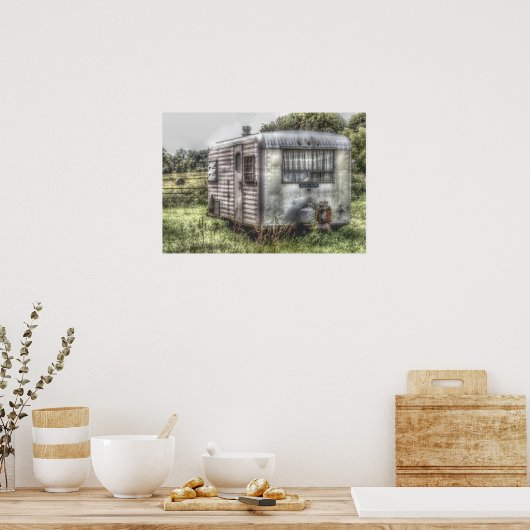 Vintage Camper ポスター (キッチン)