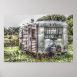 Vintage Camper ポスター