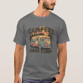 Vintage Campers Gonna Camp friend Tシャツ (正面)