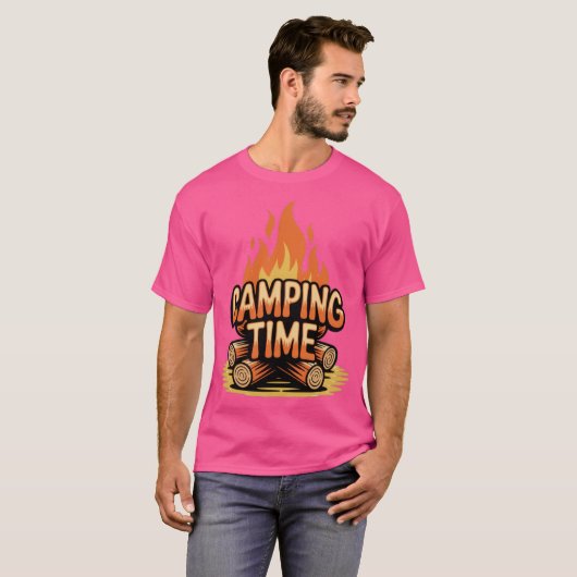 Vintage “Camping Time” Firewood Tシャツ (正面フル)