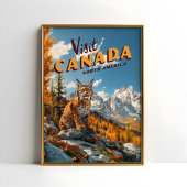 Vintage Canada Lynx Travel ポスター
